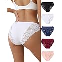everyjoys Sexy Underwear Lace Panties for Women Bikini Underwear Hipster Underpants Lace Soft Breathe Briefs Multipack 5-Pack