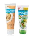 Everyuth Exfoliating Walnut Scrub, 50gm and Tulsi Turmeric Face Wash, 50g, Combo Pack