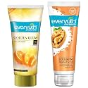 Everyuth Naturals Exfoliating Walnut Scrub, 100gm, Tube &amp; Everyuth Naturals Advanced Golden Glow Peel-off Mask, 90gm, Tube