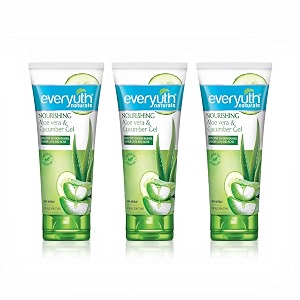 everyuth naturals nourishing aloe vera amp cucumber gel protects from acne cuts amp rashesrefreshing amp soothing careparaben freefor oily dry normal combination amp sensitive skin - 150 g pack of 3