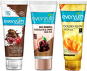 Everyuth Naturals Tan Removal Scrub (50g), Tan Removal Face Pack (50g), Golden Glow Peel off Mask (50g)