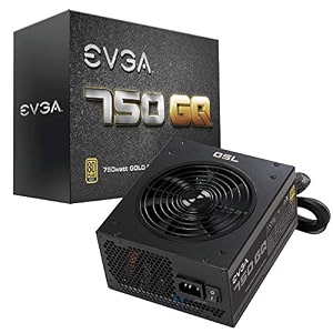 evga 210-gq-0750-v1 750 gq 80 gold 750w semi modular evga eco mode 5 year warranty power supply black