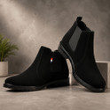 EVICTA Trendy Suede Leather Chelsea Boots for