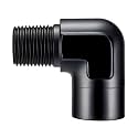 EVIL ENERGY 1/2" NPT Female to Male Fitting Adapter 90 Degree Elbow Aluminum Black