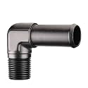 EVIL ENERGY 1/2" NPT Male to 3/4" Barb Fitting Adapter 90 Degree Aluminum Black