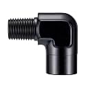 EVIL ENERGY 1/4" NPT Female to Male Fitting Adapter 90 Degree Elbow Aluminum Black