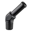 EVIL ENERGY 1/8" NPT Male to 5/16" Barb Fitting Adapter 45 Degree Aluminum Black