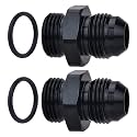 EVIL ENERGY 10AN Flare to 10AN ORB Male 2PCS Fuel Rail Adapter Fitting Black