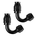 EVIL ENERGY 10AN PTFE Fitting Hose End Fitting 120 Degree Black for PTFE Hose Only 2PCS