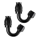 EVIL ENERGY 10AN PTFE Fitting Hose End Fitting 150 Degree Black for PTFE Hose Only 2PCS