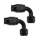 EVIL ENERGY 10AN PTFE Hose End Fitting 90 Degree Black for PTFE Hose Only 2PCS