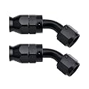 EVIL ENERGY 10AN PTFE Hose End Fitting 45 Degree Black for PTFE Hose Only 2PCS