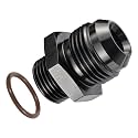 EVIL ENERGY 12AN Flare to 10AN ORB Male 1PC Fuel Rail Adapter Fitting Black
