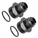EVIL ENERGY 12AN Flare to 16AN ORB Male 2PCS Fuel Rail Adapter Fitting Black