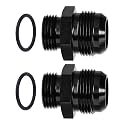 EVIL ENERGY 16AN Flare to 12AN ORB Male 2PCS Fuel Rail Adapter Fitting Black