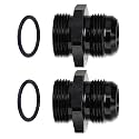 EVIL ENERGY 16AN Flare to 16AN ORB Male 2PCS Fuel Rail Adapter Fitting Black 2PCS