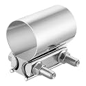 EVIL ENERGY 2.75 Inch Exhaust Clamp,2 3/4" Butt Joint Band Clamp Sleeve Coupler Stainless Steel for Pipes,Mufflers,Catalytic Converters 1PCS