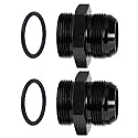 EVIL ENERGY 20AN Flare to 20AN ORB Male 2PCS Fuel Rail Adapter Fitting Black
