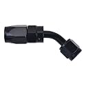 EVIL ENERGY 20AN Hose End Fitting 45 Degree Swivel for CPE Braided Fuel Hose Black
