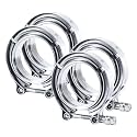 EVIL ENERGY 3.0 Inch V Band Clamp with Flange 304 Stainless Steel, 2PCS