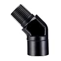 EVIL ENERGY 3/8" NPT Female to Male Fitting Adapter 45 Degree Elbow Aluminum Black