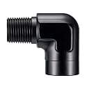 EVIL ENERGY 3/8" NPT Female to Male Fitting Adapter 90 Degree Elbow Aluminum Black