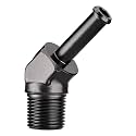 EVIL ENERGY 3/8" NPT Male to 5/16" Barb Fitting Adapter 45 Degree Aluminum Black