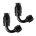 EVIL ENERGY 6AN PTFE Fitting Hose End Fitting 120 Degree Black for PTFE Hose Only 2PCS