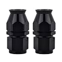EVIL ENERGY 6AN PTFE Hose End Fitting Straight Black for PTFE Hose Only 2PCS