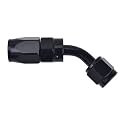 EVIL ENERGY 8AN Hose End Fitting 45 Degree Swivel for CPE Braided Hose Black