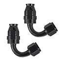 EVIL ENERGY 8AN PTFE Fitting Hose End Fitting 120 Degree Black for PTFE Hose Only 2PCS
