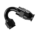 EVIL ENERGY 8AN PTFE Hose End Fitting 150 Degree Black for PTFE Hose Only