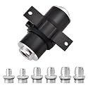EVIL ENERGY Inline Fuel Filter 30 Micron with 6AN 8AN 10AN Adapter&Bracket Clamp 60MM Universal