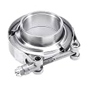 EVIL ENERGY V Band Clamp with Flange Male Female Stainless Steel (2, 1.5")
