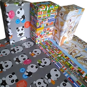 evince wrapping paper - pack of 6 large gift packing paper with 2834 x 2034 - multi occasion gift paper for diwali birthday wedding party decor - premium recyclable gift wrapper with fun facts