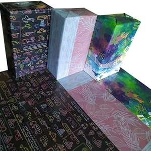 evince wrapping paper - pack of 6 large gift packing paper with 2834 x 2034 - multi occasion gift paper for diwali birthday wedding party decor - premium recyclable gift wrapper with fun facts