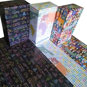evince wrapping paper - pack of 6 large gift packing paper with 2834 x 2034 - multi occasion gift paper for diwali birthday wedding party decor - premium recyclable gift wrapper with fun facts