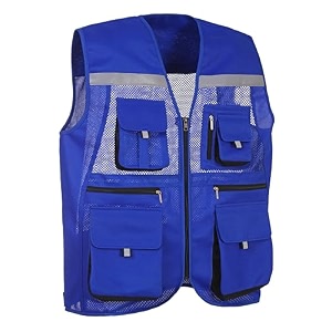 evion men39s silk standard length customized reflective safety jacket es-16200 - engineers vest labour and cycling safety jacket for bikers royal blue large