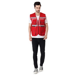 evion customized reflective safety jacket es-16200 engineers safety vest labour safety jacket cycling safety jacket bikers safety jackets red