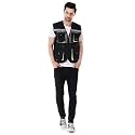 EVION Customized Reflective Safety Jacket ES-16200 Engineers safety vest labour safety jacket cycling safety jacket bikers Safety Jackets (Balck)