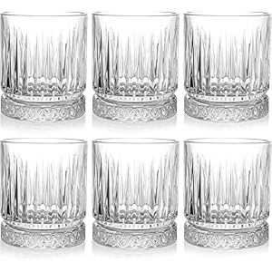 eviqe store premium style whiskey glass set of 6 crystal linning