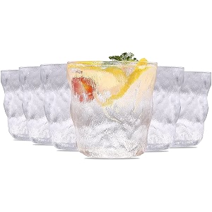 eviqe store premium style whiskey glass set of 6 glacier glass