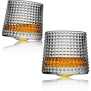 eviqe store premium style whiskey glass set of 6 diamond roller glass