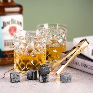 premium style whiskey glass set of 6 flower glass