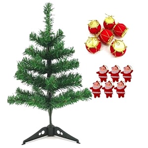 6 drum 6 red santa red theme christmas tree hanging ornaments and 2 ft artificial christmas tree for christmas party decoration