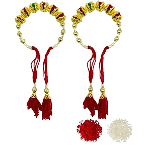 golden bhabhi rakhi chuda bhabhi hanging rakhi lumba pair  rakhi for bhabhi kada-14  rakhi  rakhi set  rakhi for brother  rakhi for brother and bhabhi  rakhi combo  bhaiya bhabhi rakhi  rakhi gifts