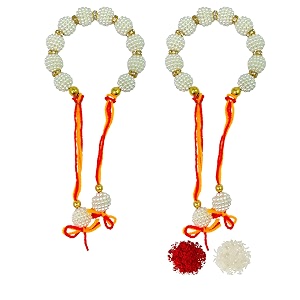 beautiful pearl lumba chuda hanging rakhi for bhabhi kada-79-two   rakhi  rakhi set  rakhi for brother  rakhi combo  bhaiya bhabhi rakhi