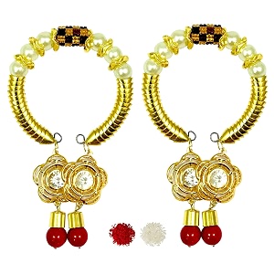 2 pcs kada bhabhi rakhi chuda bracelete bhabhi hanging rakhi lumba pair  rakhi for bhabhi kada-50-two  rakhi  rakhi set  rakhi for brother  rakhi for brother and bhabhi  rakhi combo  bhaiya bhabhi rakhi  rakhi gifts