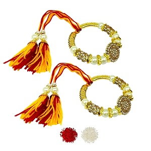 2 pcs kada bhabhi rakhi chuda bracelete bhabhi hanging rakhi lumba pair  rakhi for bhabhi kada-51-51  rakhi  rakhi set  rakhi for brother  rakhi for brother and bhabhi  rakhi combo  bhaiya bhabhi rakhi  rakhi gifts