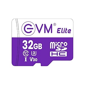 evm elite 32gb microsdxc class 10 u3 v30 memory card - 100 mbs read speed - cctv camera mobile drone - 5 years warranty eetf32gu1